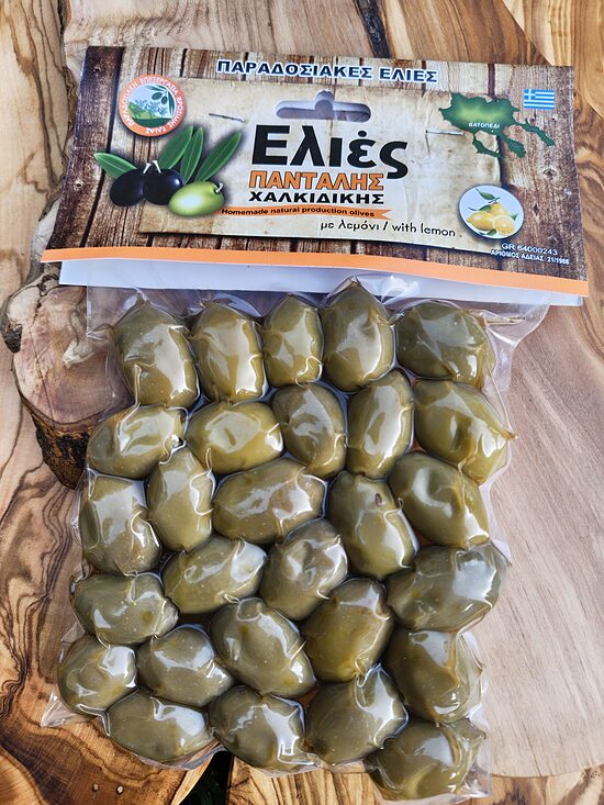 Zaļās olīvas ar citronu, 250g